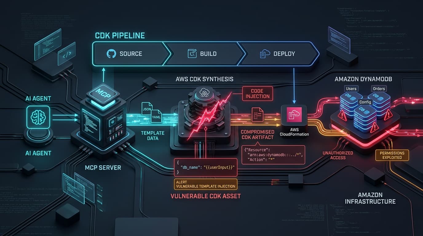 AI Agent Model Context Protocol Server CDK Pipeline Template Code Injection Architecture