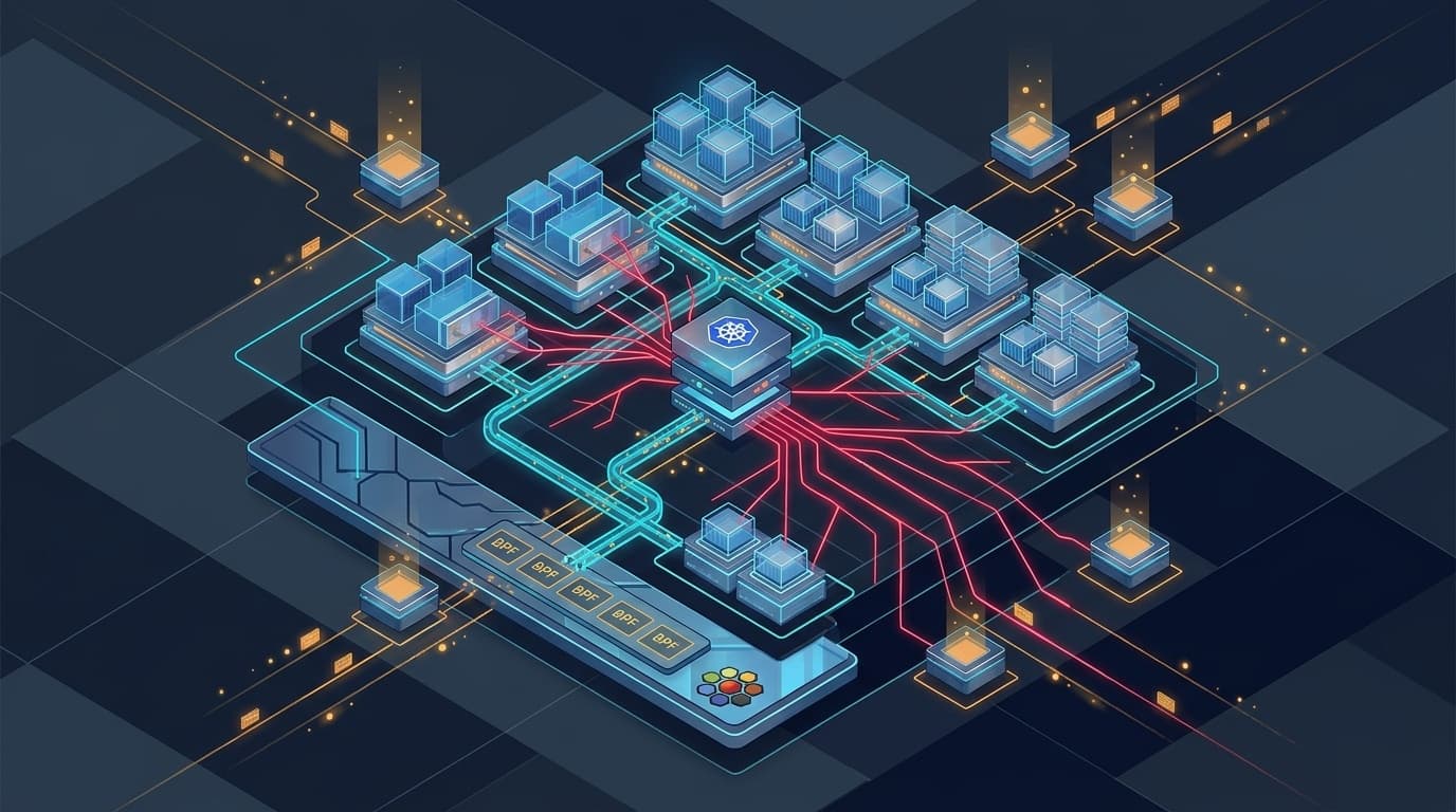 Editorial illustration for Azure Kubernetes Service Cilium eBPF Network Policy Engine Memory Corruption Flaw Enables Host Kernel Escape