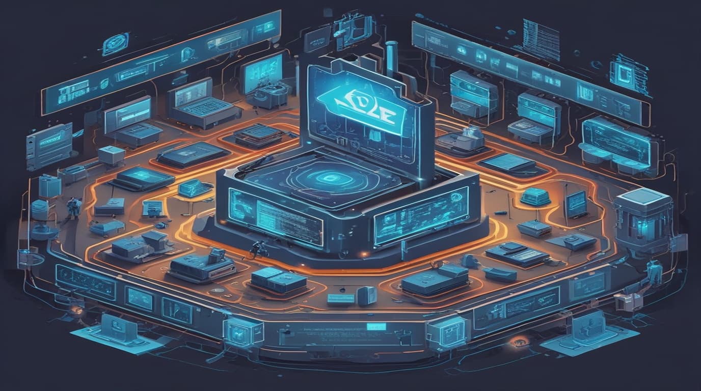 High-tech 3D conceptual cybernetic editorial illustration of Azure Enterprise Services Path Traversal vulnerability and enterprise defense