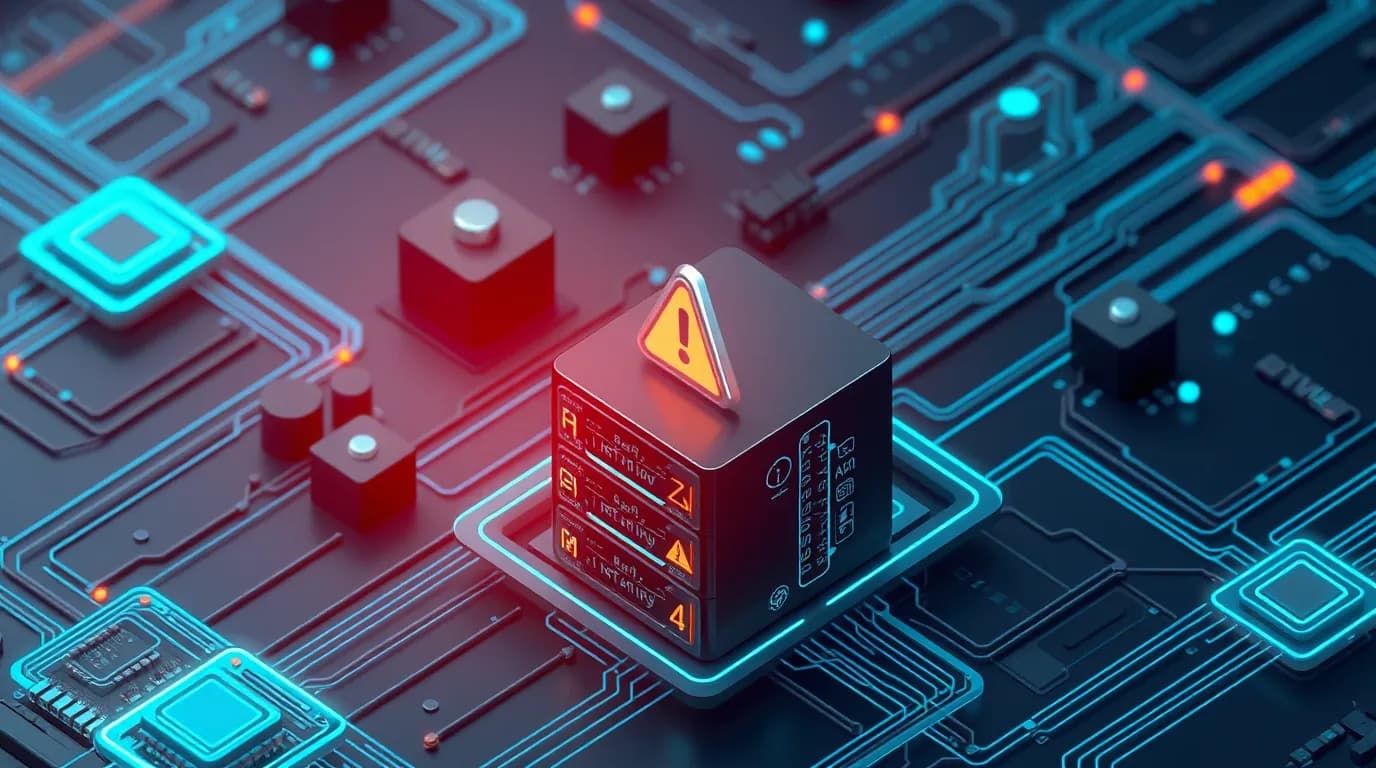 High-tech 3D conceptual cybernetic editorial illustration of Azure Enterprise Services Server-Side Request Forgery vulnerability and enterprise defense