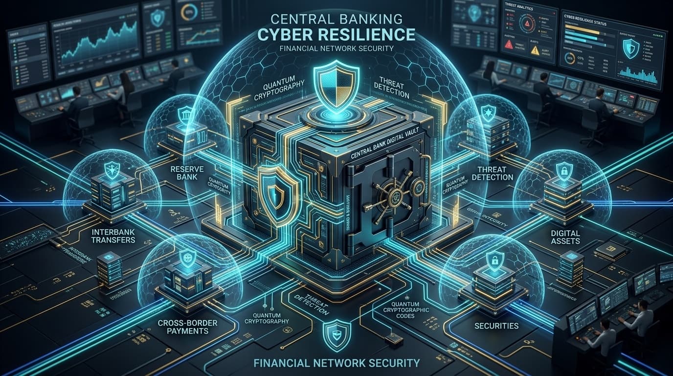 3D isometric cybersecurity operations center, CERT-In and Reserve Bank of India regulatory incident reporting clock, glowing shield and data telemetry conduits