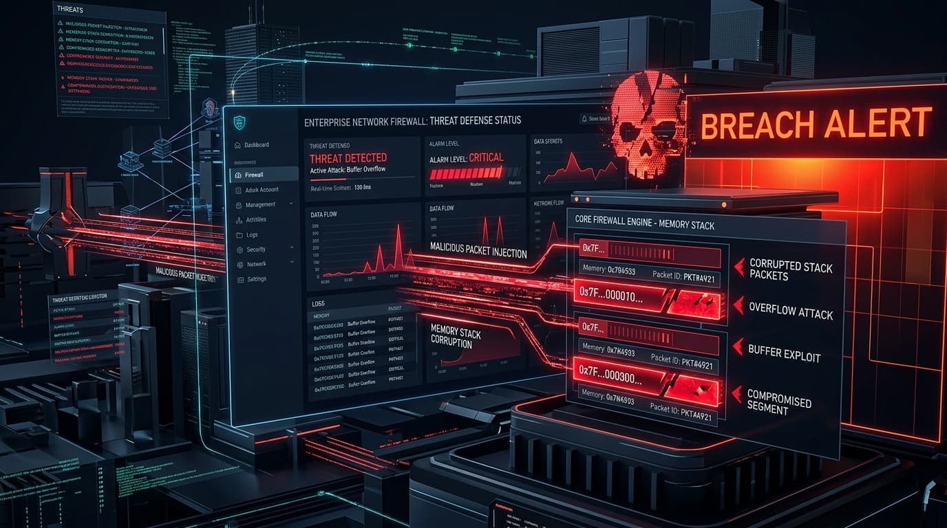 Enterprise Firewall Security Management Engine Stack Buffer Overflow Architecture