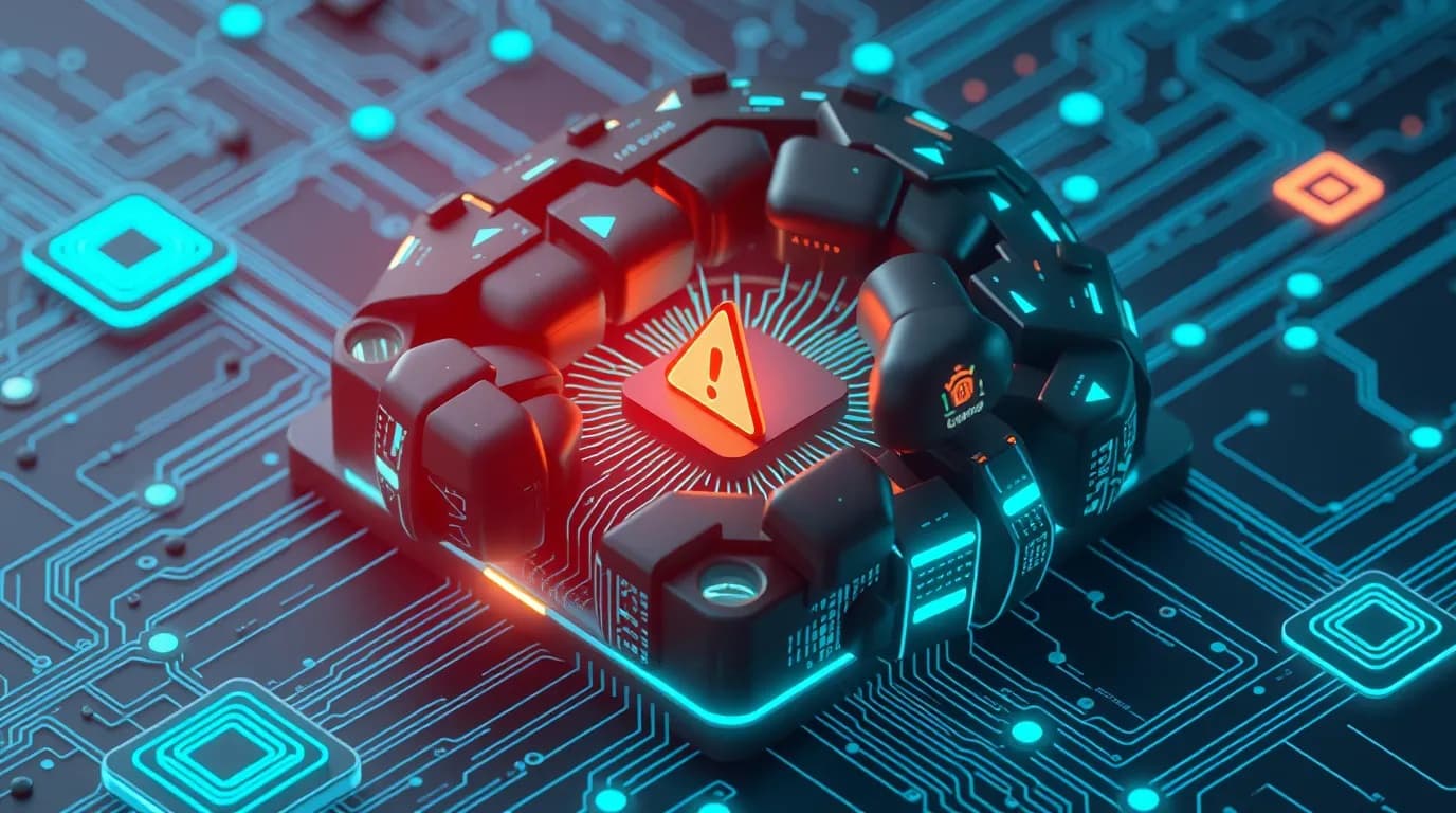 High-tech 3D conceptual cybernetic editorial illustration of Cognition Missing Authentication vulnerability and enterprise defense