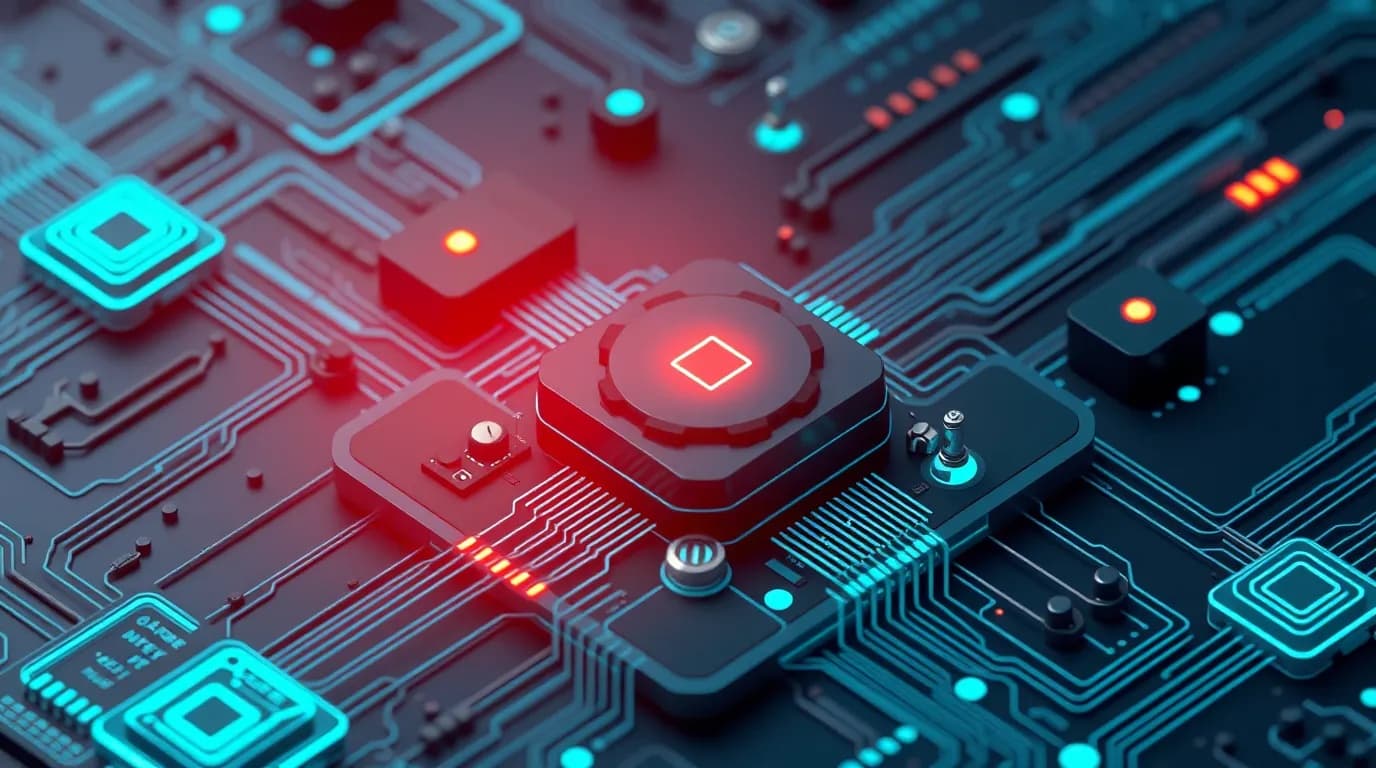 High-tech 3D conceptual cybernetic editorial illustration of Craft CMS from Authorization Bypass vulnerability and enterprise defense