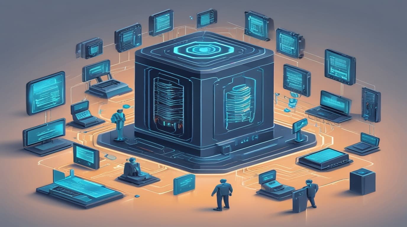 High-tech 3D conceptual cybernetic editorial illustration of DataBuff ai-apm-web Authentication Bypass vulnerability and enterprise defense