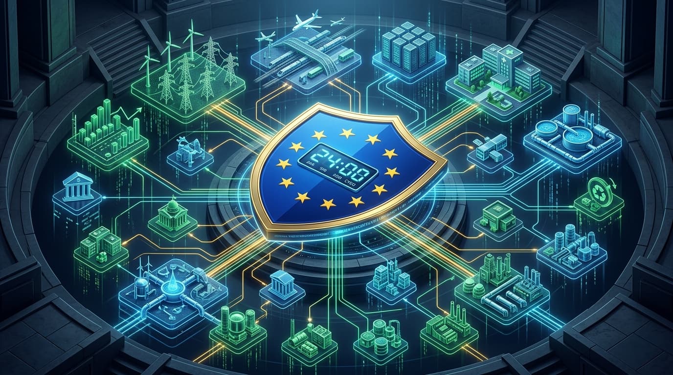 EU NIS2 Directive Regulatory Shield, 24-Hour Incident Countdown, and 18 Critical Infrastructure Sectors