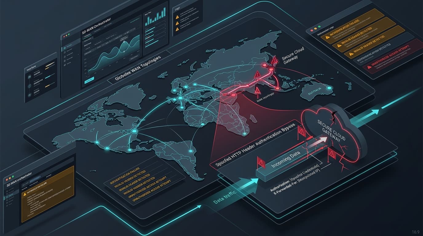 Enterprise SD-WAN Global Routing Orchestrator HTTP Header Spoofing Authentication Bypass Architecture