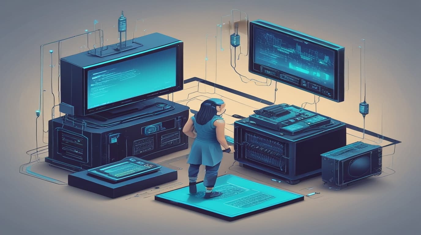 High-tech 3D conceptual cybernetic editorial illustration of In openEQUELLA OS Command Injection vulnerability and enterprise defense