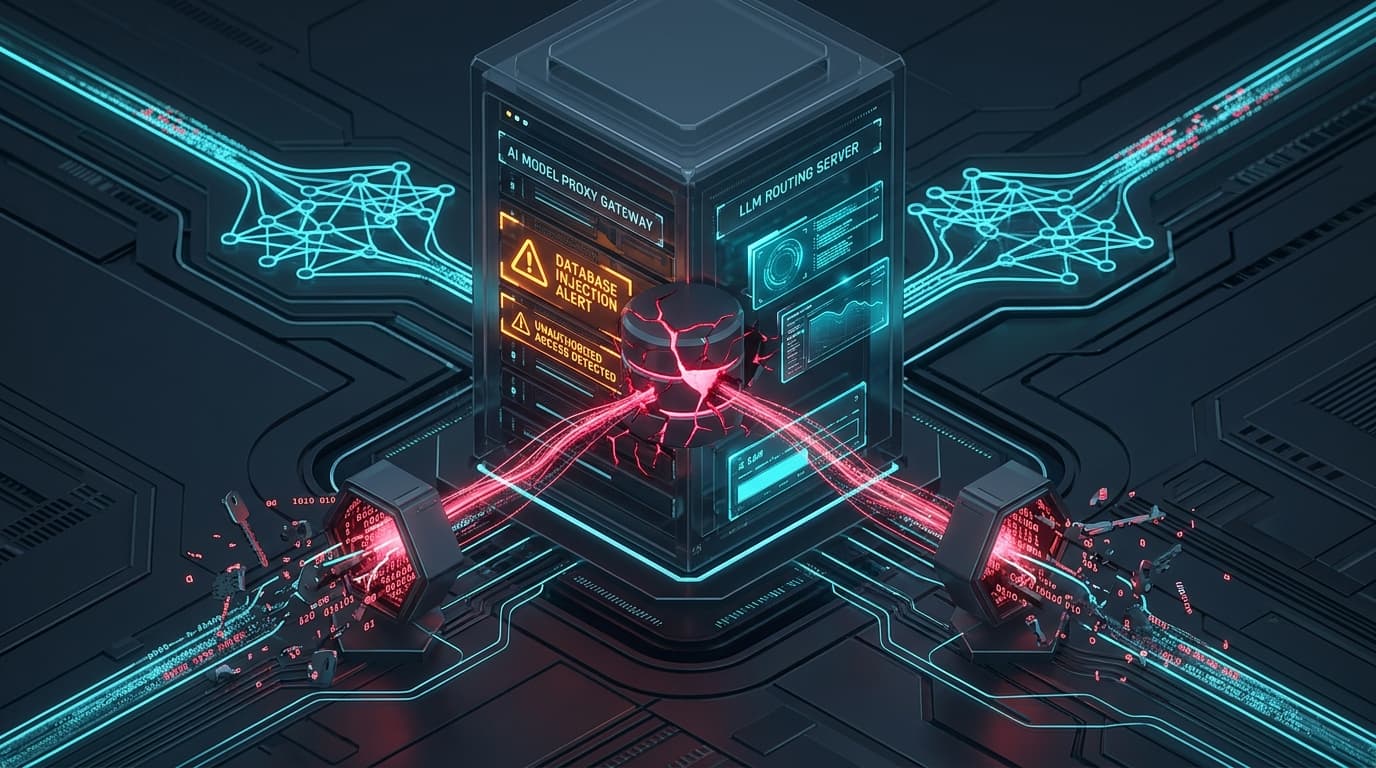 AI Model Proxy Gateway Database SQL Injection and Cryptographic Key Exfiltration Architecture