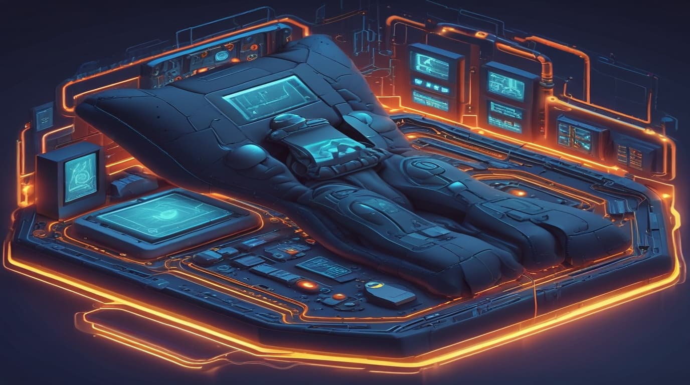 High-tech 3D conceptual cybernetic editorial illustration of Pillow Out-of-Bounds Read vulnerability and enterprise defense
