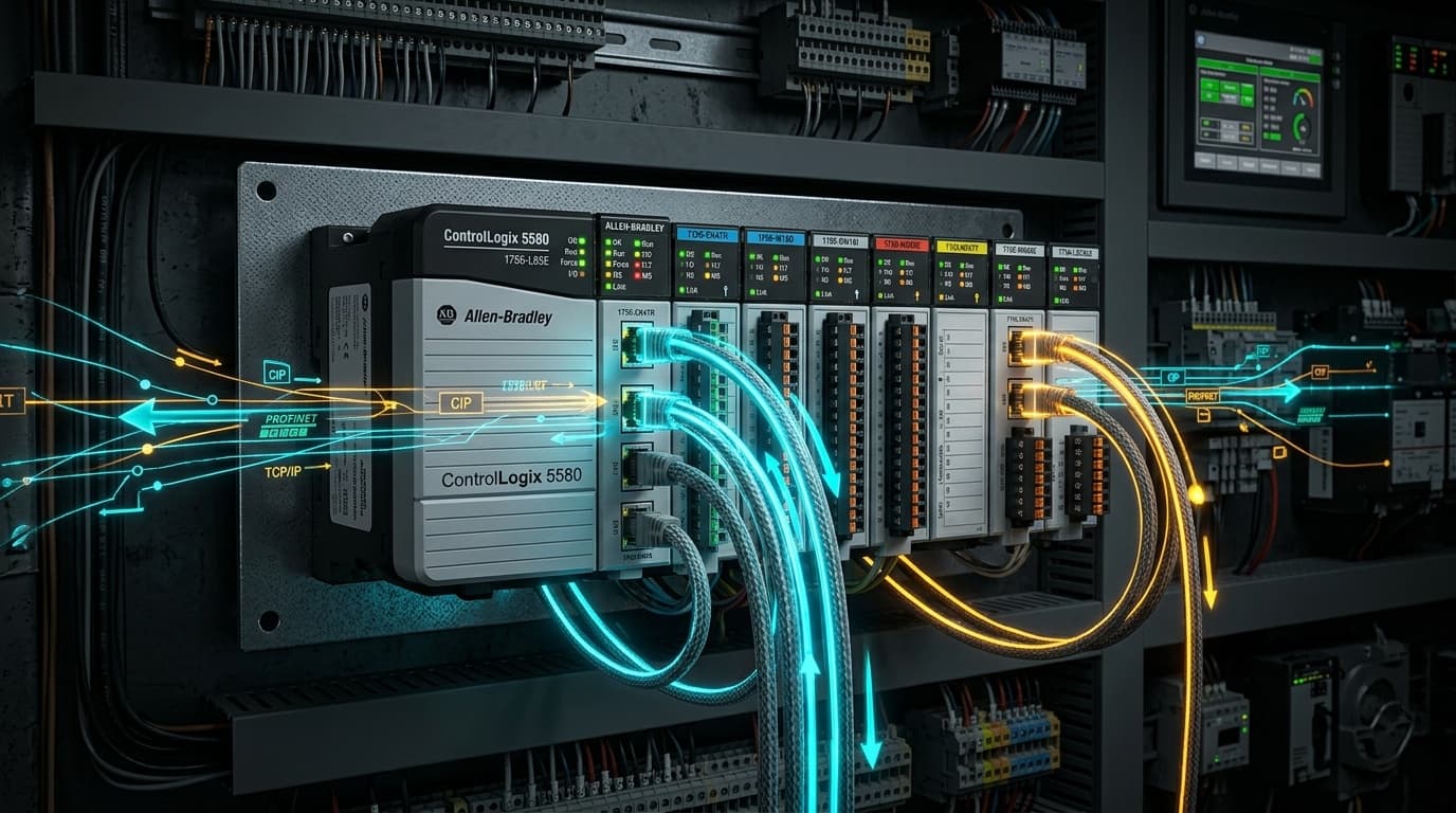 Editorial illustration for Rockwell Automation ControlLogix 5580 CIP Protocol Flaw Allows Unauthenticated Denial of Service and State Desynchronization (CVE-2026-70820)