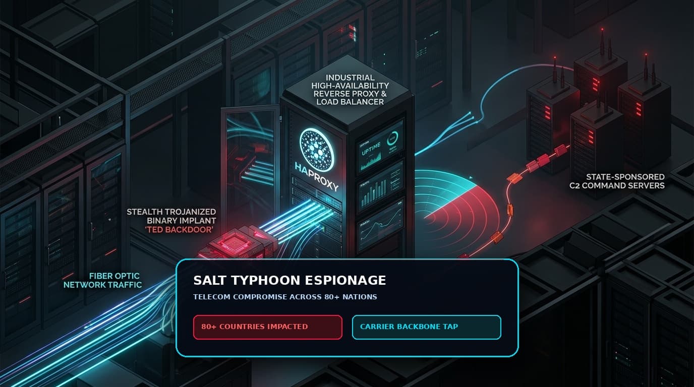 Salt Typhoon telecommunications espionage campaign compromising carrier networks across 80+ countries