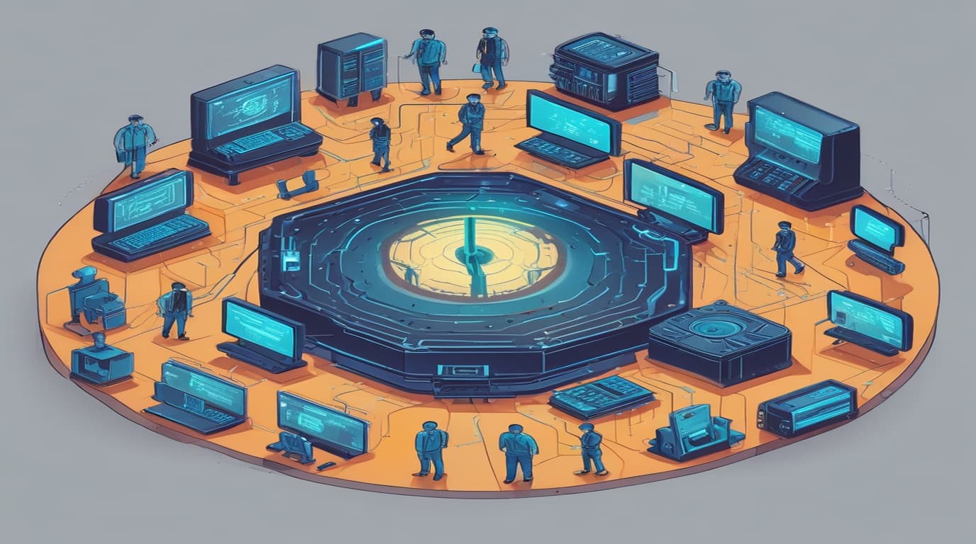High-tech 3D conceptual cybernetic editorial illustration of The Acadlix LMS – AI Quiz Maker, Online Exam & Cou Path Traversal vulnerability and enterprise defense