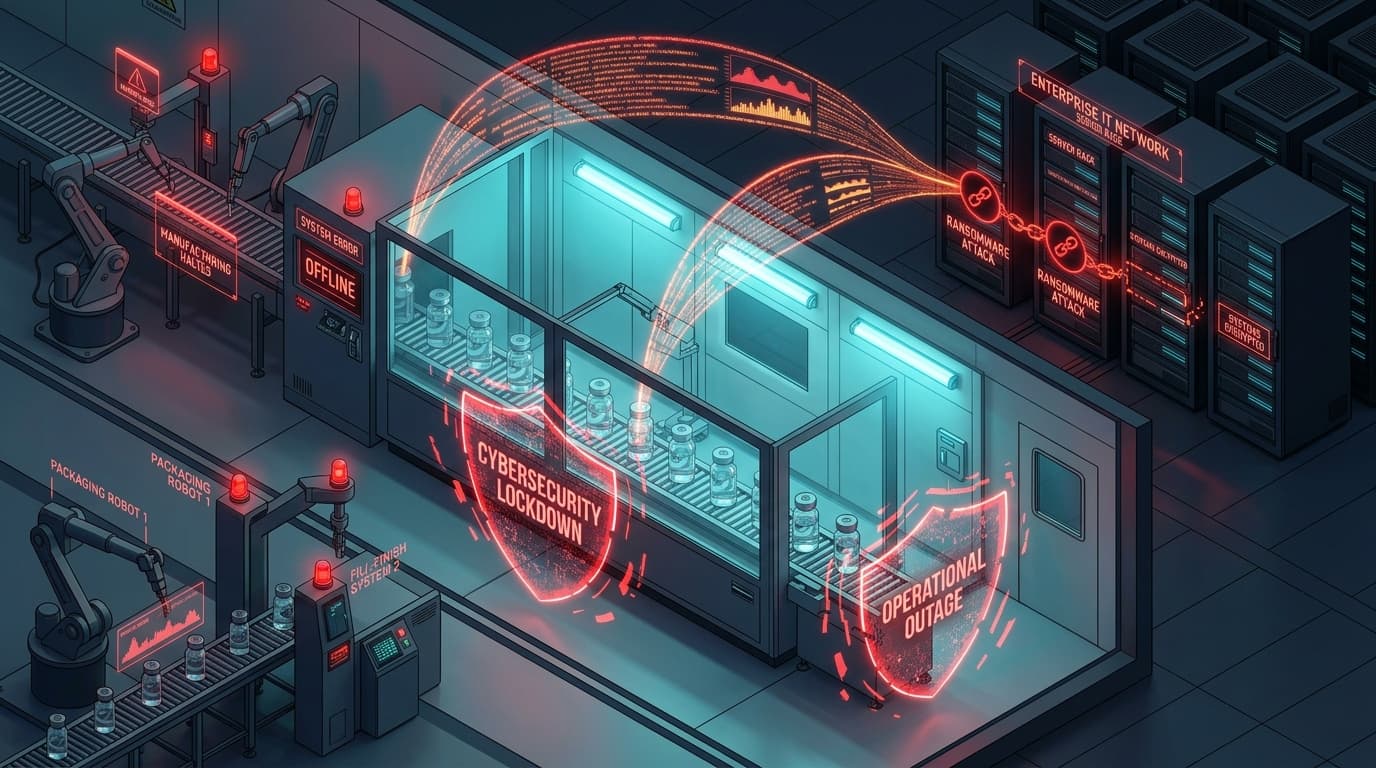 West Pharmaceutical Services Cleanroom Manufacturing Line Shutdown and Cyberattack Architecture