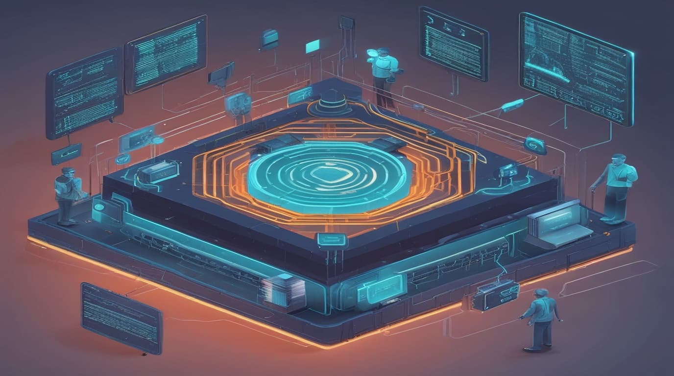 High-tech 3D conceptual cybernetic editorial illustration of AAD Improper authentication in AAD App Proxy Authentication Bypass vulnerability and enterprise defense
