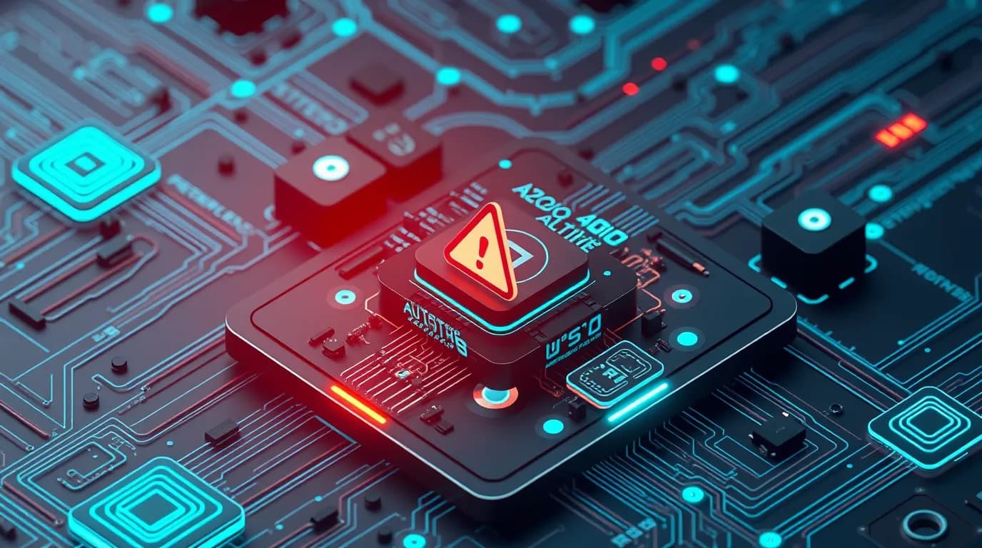 High-tech 3D conceptual cybernetic editorial illustration of Agno Security Vulnerability vulnerability and enterprise defense
