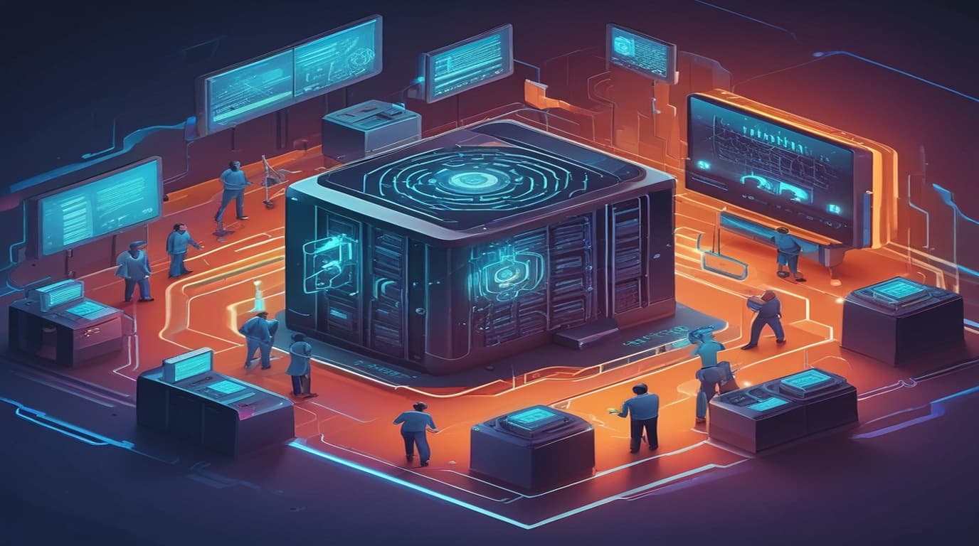 High-tech 3D conceptual cybernetic editorial illustration of Cisco Secure Firewall ASA Software and Cisco Secure FTD Software Security Vulnerability vulnerability and enterprise defense