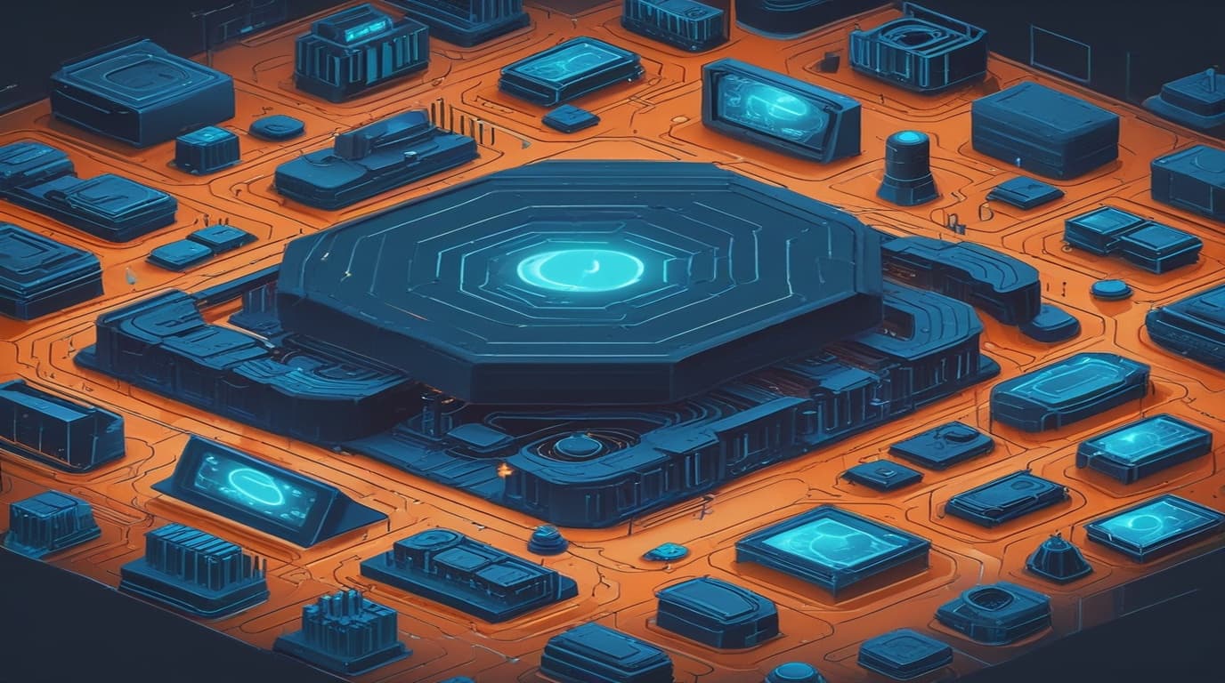 High-tech 3D conceptual cybernetic editorial illustration of In Eclipse ioFog Controller versions Security Vulnerability vulnerability and enterprise defense