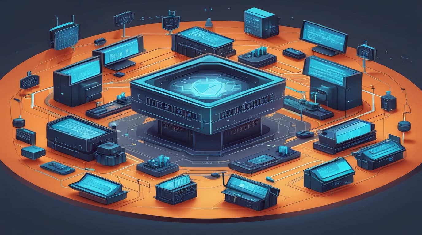 High-tech 3D conceptual cybernetic editorial illustration of Ivanti Connect Secure Security Vulnerability vulnerability and enterprise defense