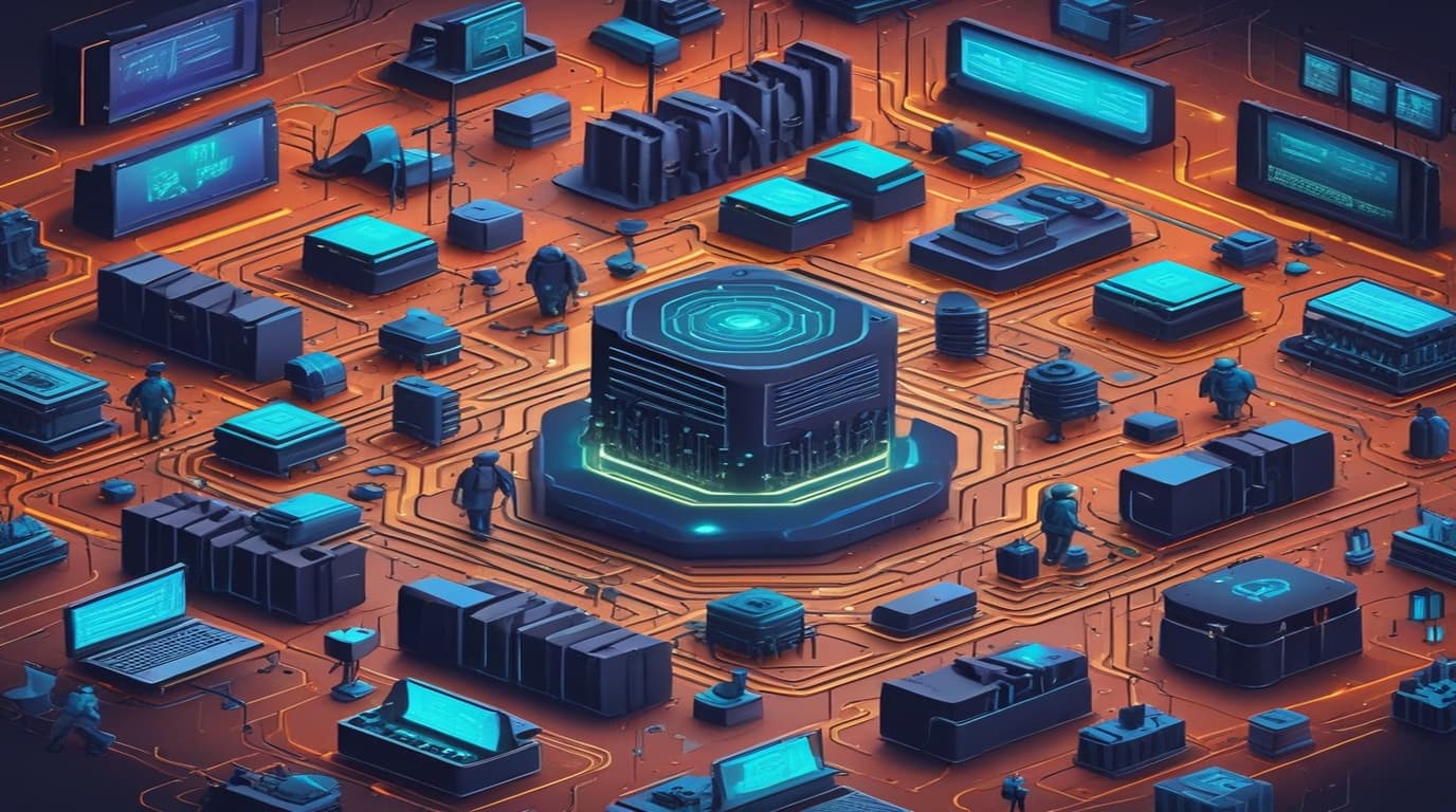 High-tech 3D conceptual cybernetic editorial illustration of QuantumCloud Deserialization of Untrusted Data vulnerability in Deserialization vulnerability and enterprise defense