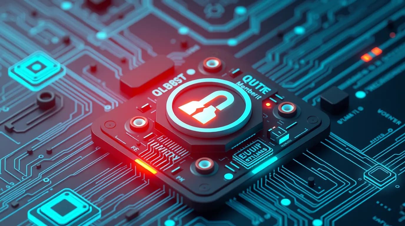 High-tech 3D conceptual cybernetic editorial illustration of The Qode Membership plugin for WordPress is vulner Authentication Bypass vulnerability and enterprise defense