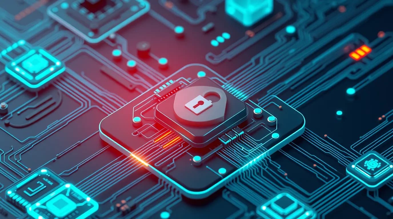 High-tech 3D conceptual cybernetic editorial illustration of Unitree Security vulnerability has been detected in Unitre Command Injection vulnerability and enterprise defense