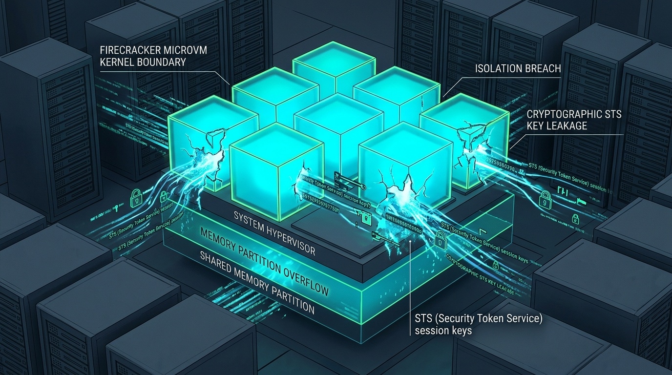 Editorial illustration for AWS Lambda MicroVM State Isolation Flaw Enables Cross-Invocation STS Session Key Recovery in Custom Runtimes (CVE-2026-71215)