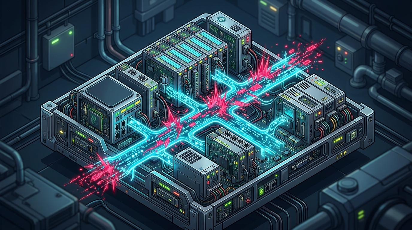 Editorial illustration for GE Vernova Mark VIe DCS Flaw Enables Unauthenticated Ethernet Global Data Packet Injection and Turbine Trip (CVE-2026-79220)