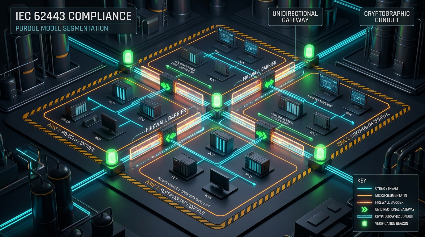 IEC 62443-3-2 Industrial Zones and Conduits Network Segmentation Architecture