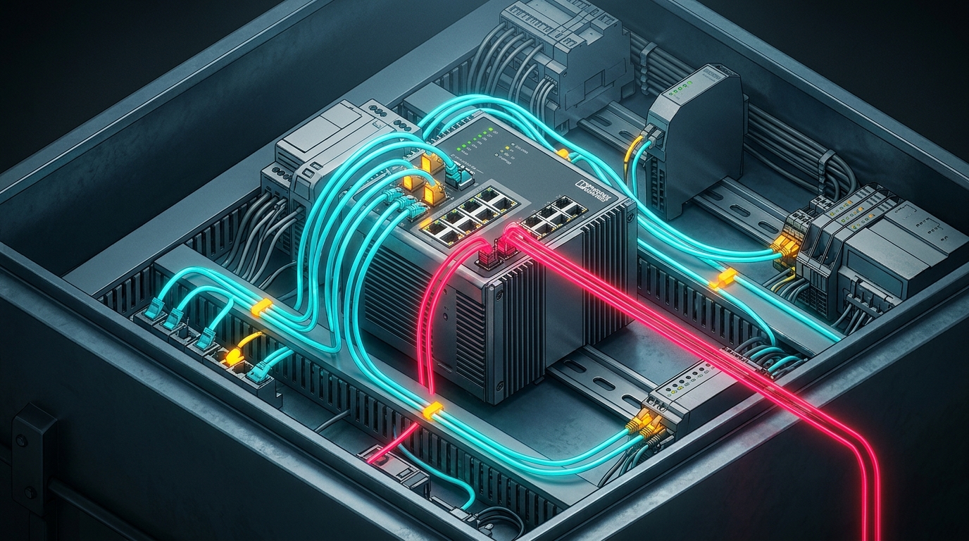 Editorial illustration for Phoenix Contact FL SWITCH Managed Industrial Ethernet Devices Vulnerable to Remote Root Execution