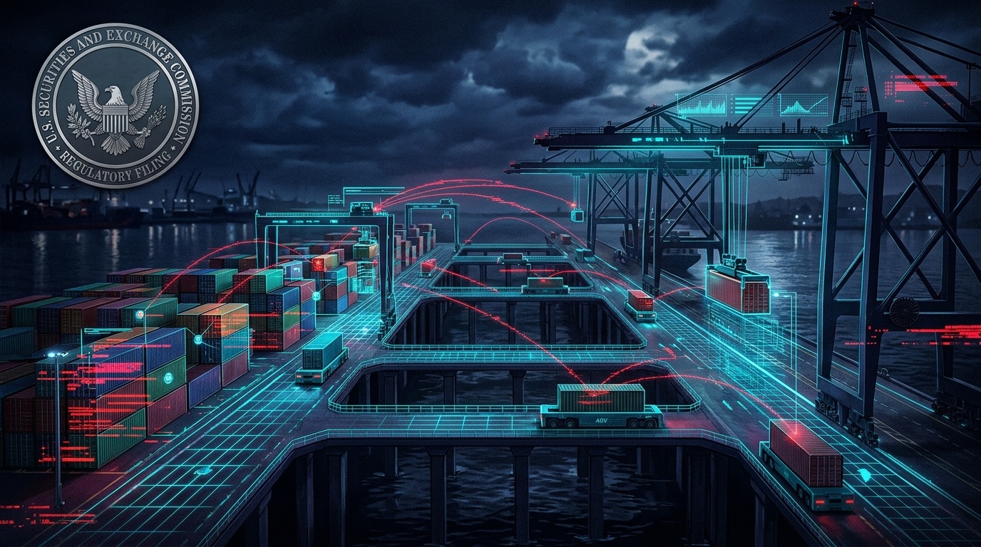 Editorial illustration for SEC Form 8-K Disclosure: Global Container Port Operator Discloses Material Cyber Intrusion in Automated Terminal Operating System