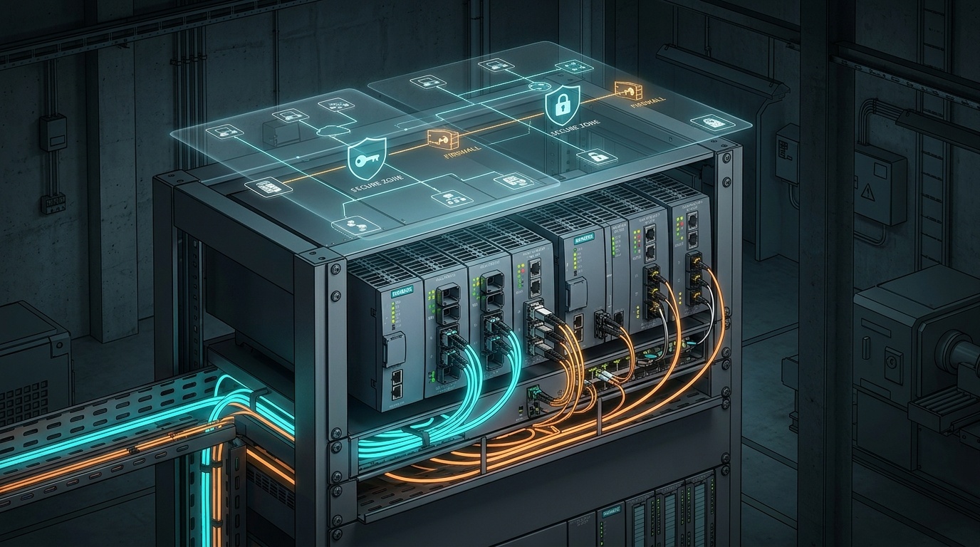 Editorial illustration for Siemens SCALANCE Industrial Ethernet Switches Flaw Enables Unauthenticated Remote Firmware Manipulation and Purdue Level 2 Isolation Breakdown (CVE-2026-68840)